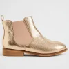 Seed Heritage Boots-Metallic Gusset Boot Rose Gold