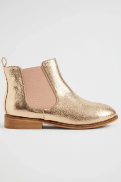Seed Heritage Boots-Metallic Gusset Boot Rose Gold