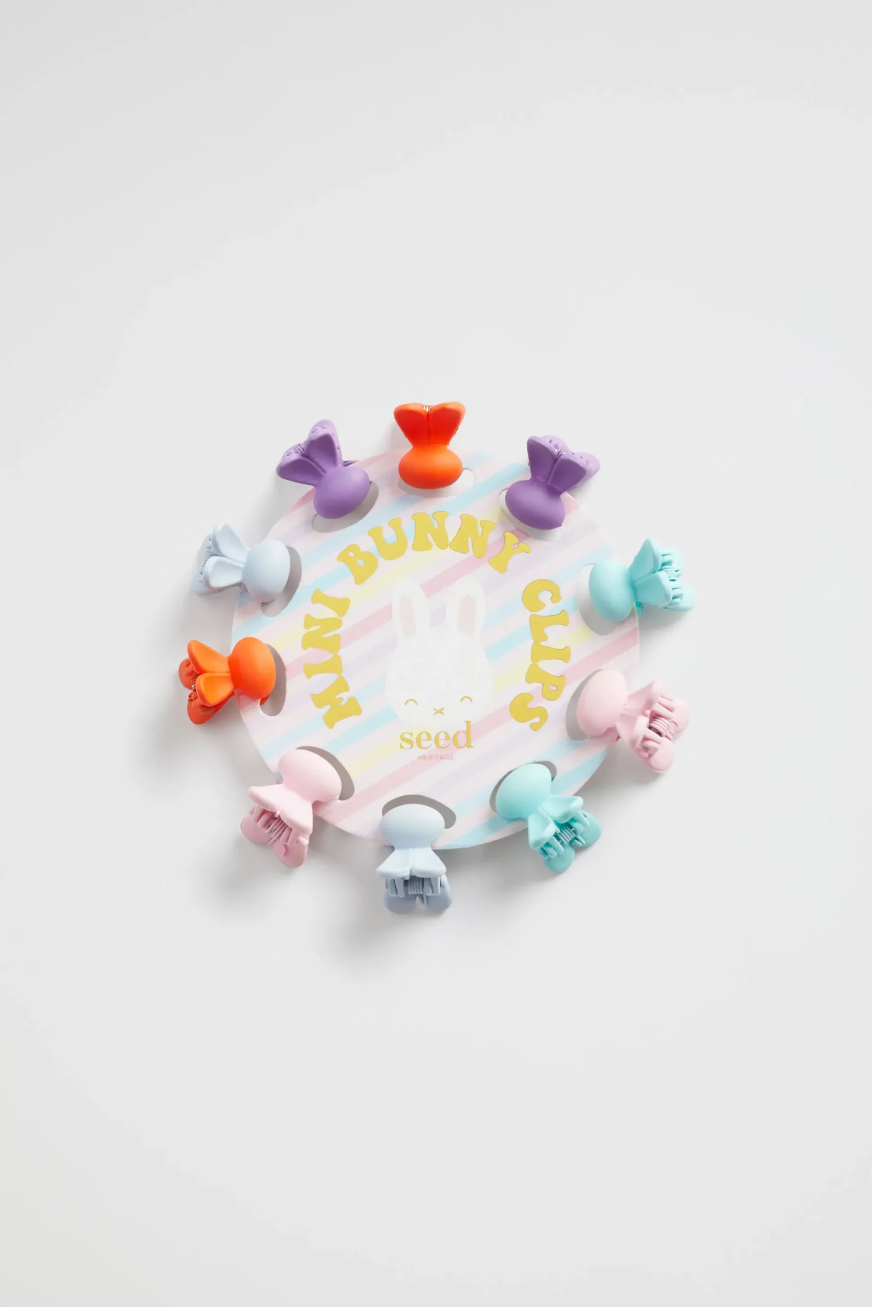 Seed Heritage Hair Accessories-Mini Bunny Clip Wheel Multi