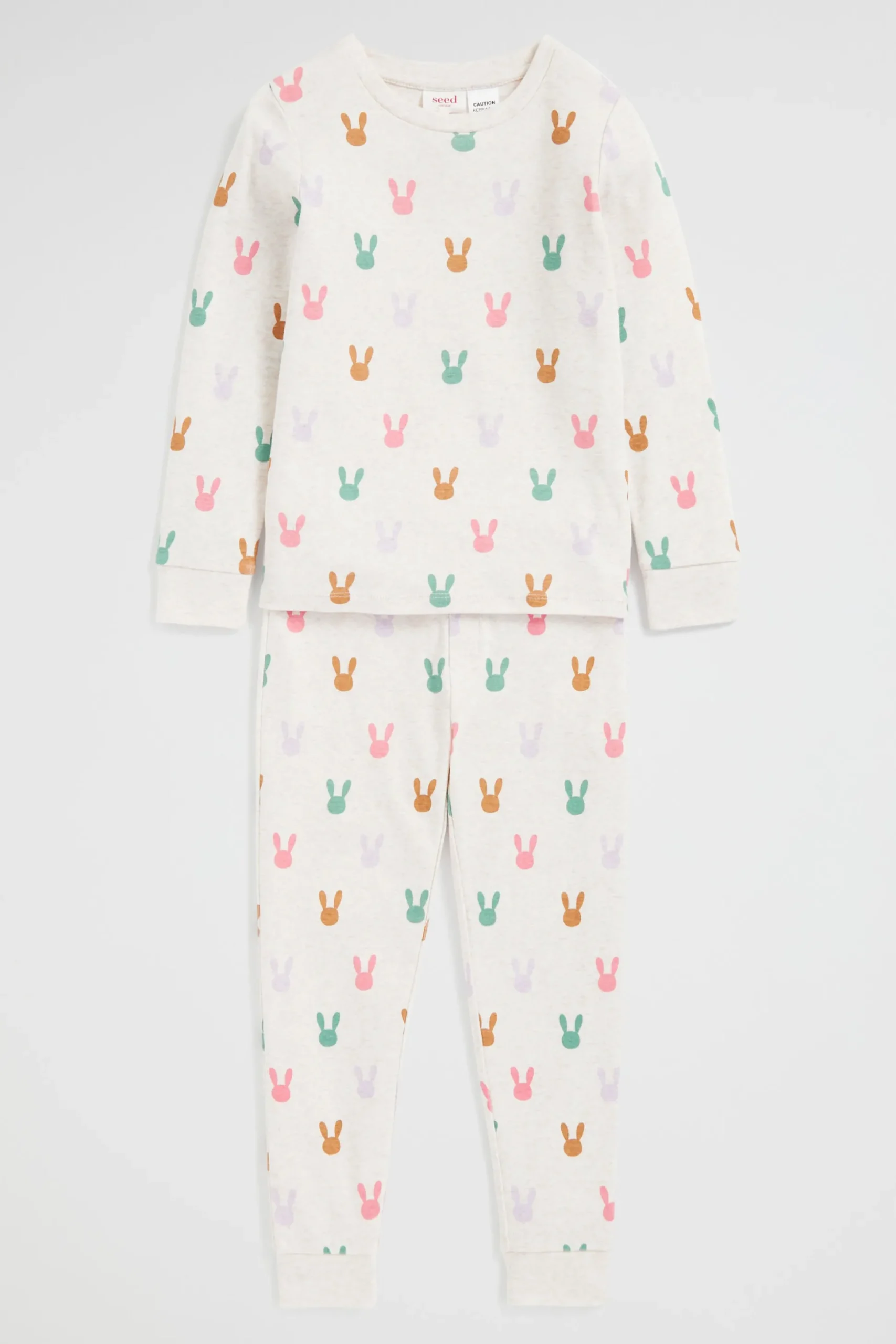 Seed Heritage Pyjamas & Sleepwear-Mini Bunny Pyjama Oat Marle