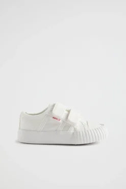 Seed Heritage Sneakers & Trainers-Mini Canvas Double Tab Sneaker White