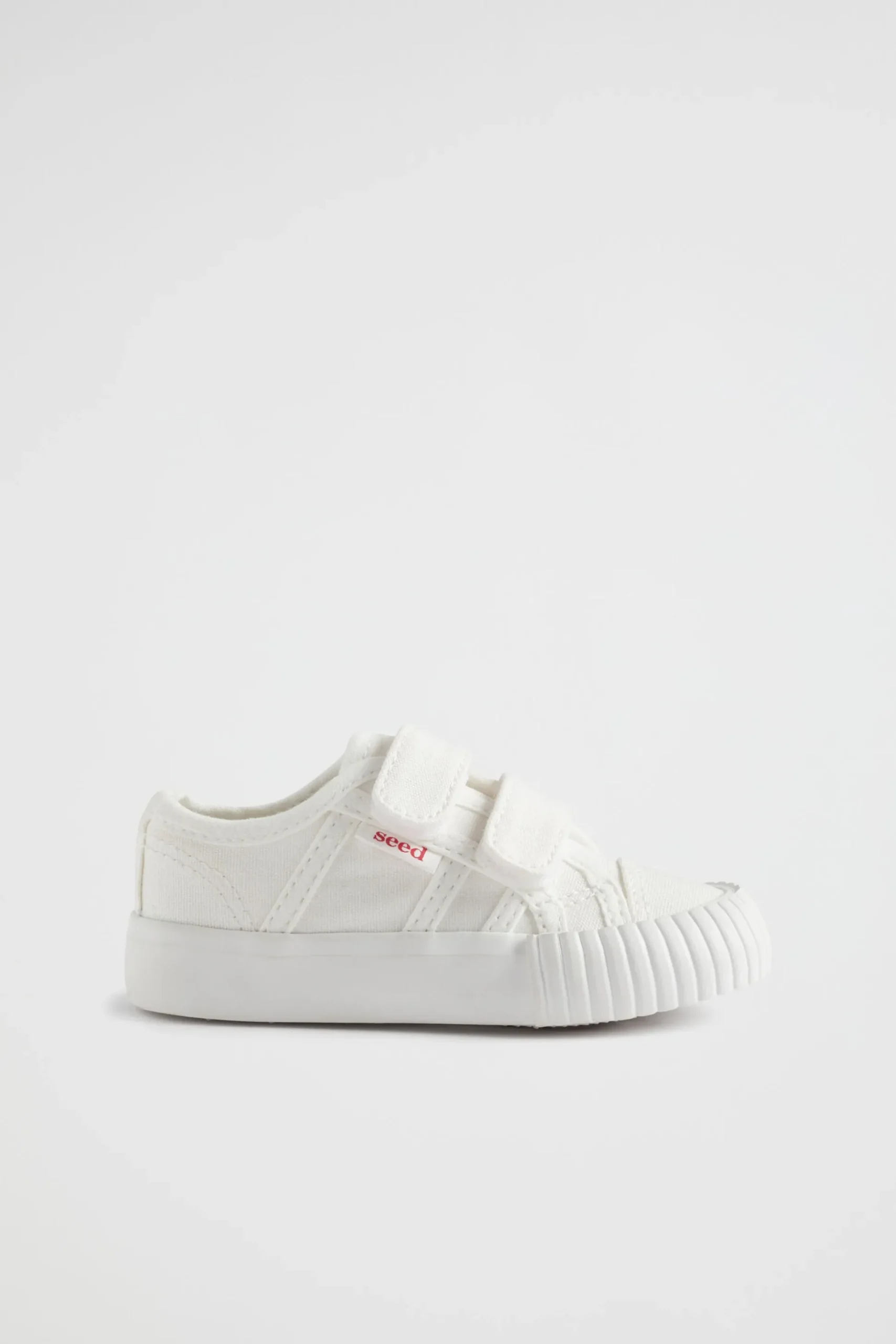 Seed Heritage Sneakers & Trainers-Mini Canvas Double Tab Sneaker White