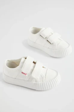 Seed Heritage Sneakers & Trainers-Mini Canvas Double Tab Sneaker White