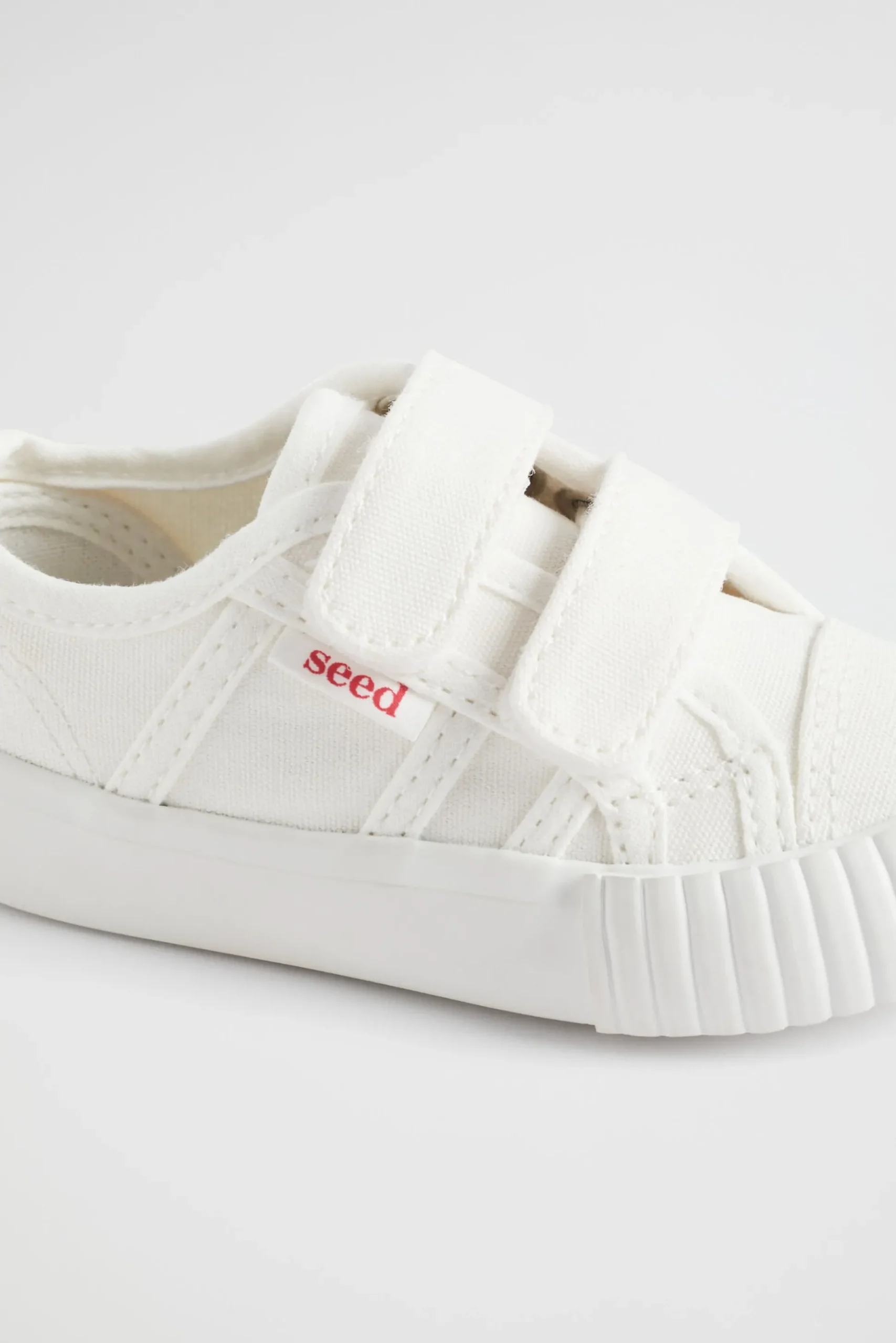 Seed Heritage Sneakers & Trainers-Mini Canvas Double Tab Sneaker White