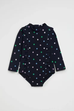 Seed Heritage Swimwear-Mini Daisy Rashsuit Midnight Blue