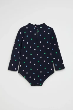Seed Heritage Swimwear-Mini Daisy Rashsuit Midnight Blue