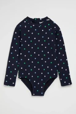Seed Heritage Swimwear-Mini Daisy Rashsuit Midnight Blue