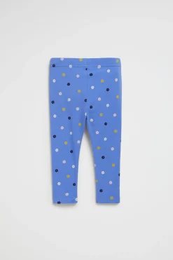 Seed Heritage Pants-Mini Floral Legging Soft Cobalt