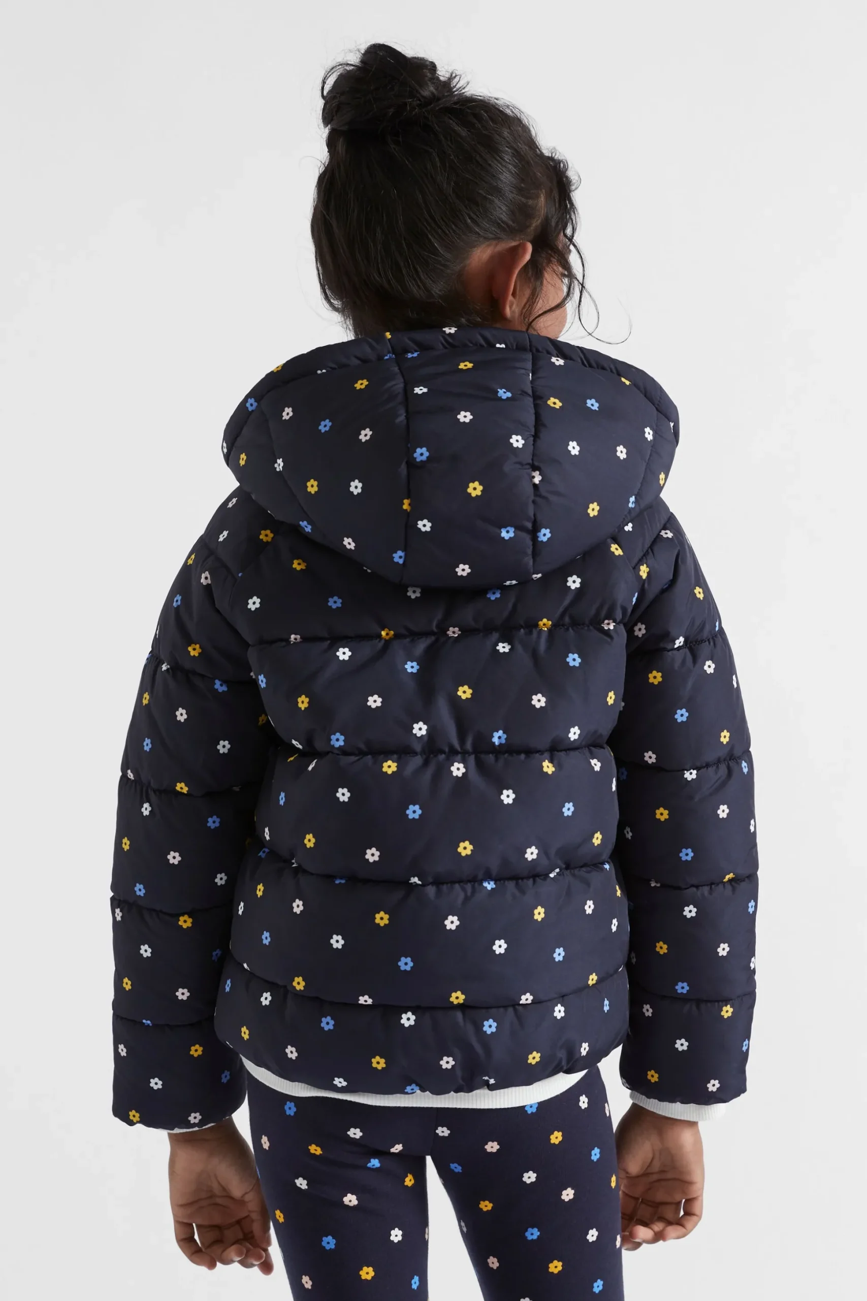 Seed Heritage Jackets & Vests-Mini Floral Puffer Jacket Midnight Blue
