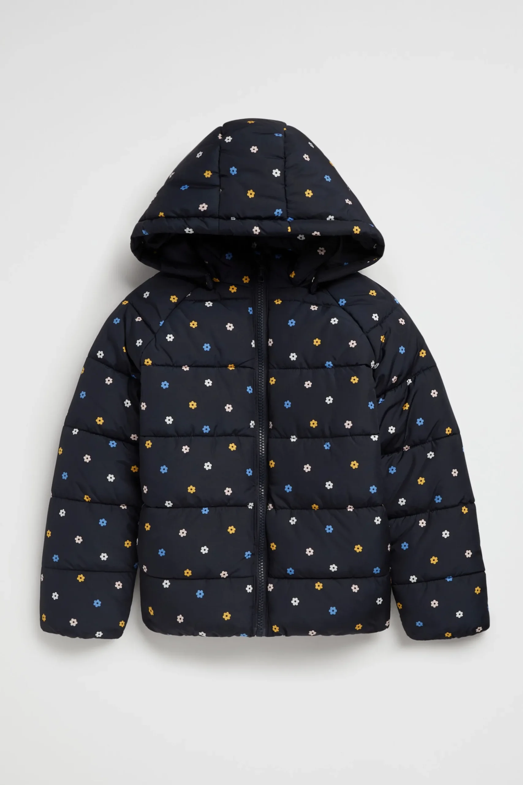 Seed Heritage Jackets & Vests-Mini Floral Puffer Jacket Midnight Blue