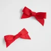 Seed Heritage Hair Accessories-Mini Grosgrain Duck Clip Cherry
