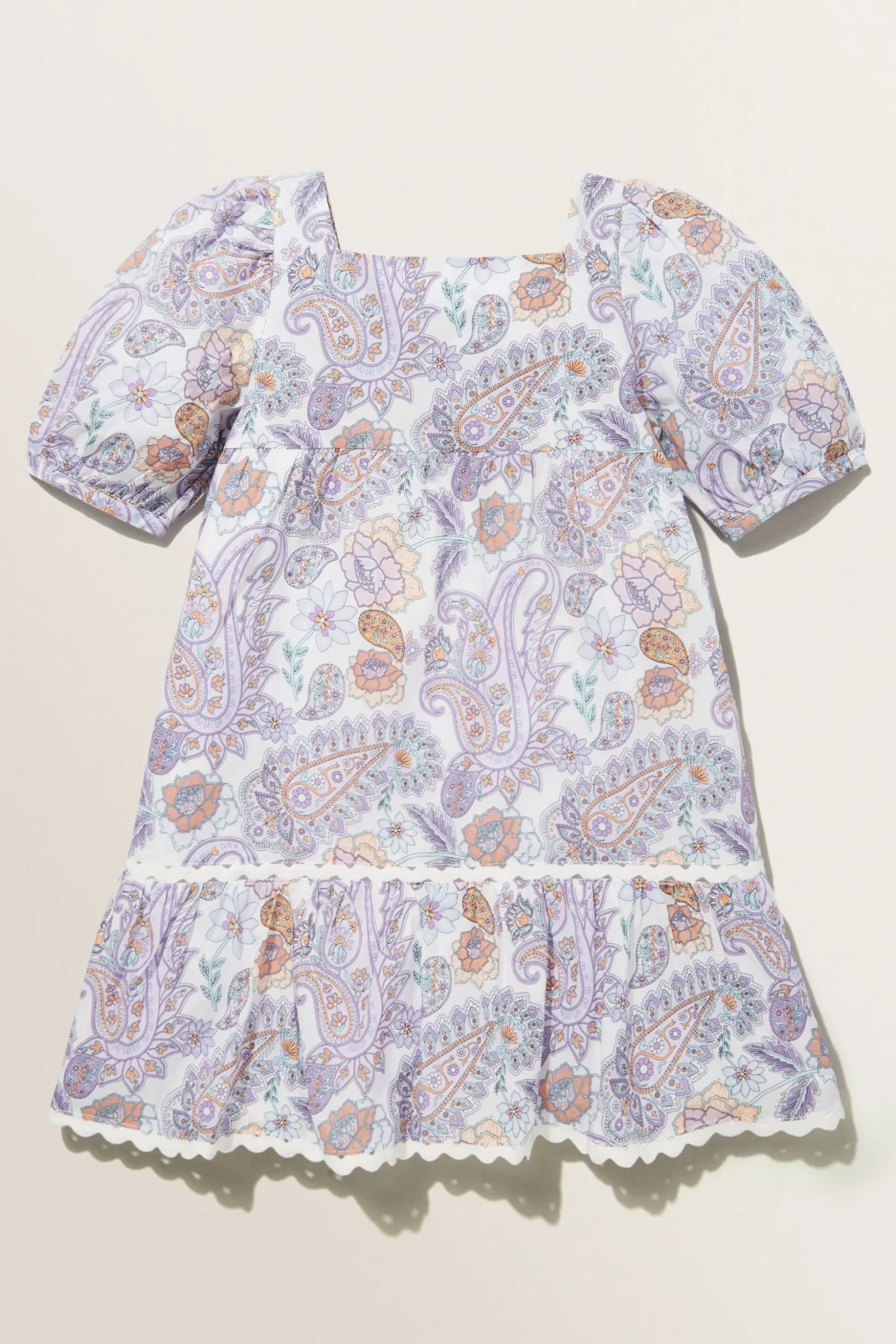 Seed Heritage Dresses-Mini Paisley Dress Violet