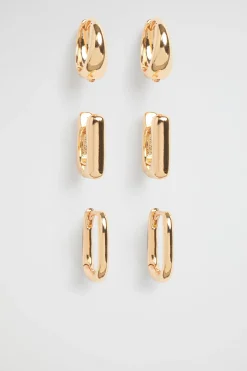 Seed Heritage Jewellery-Mixed Earring Set Gold