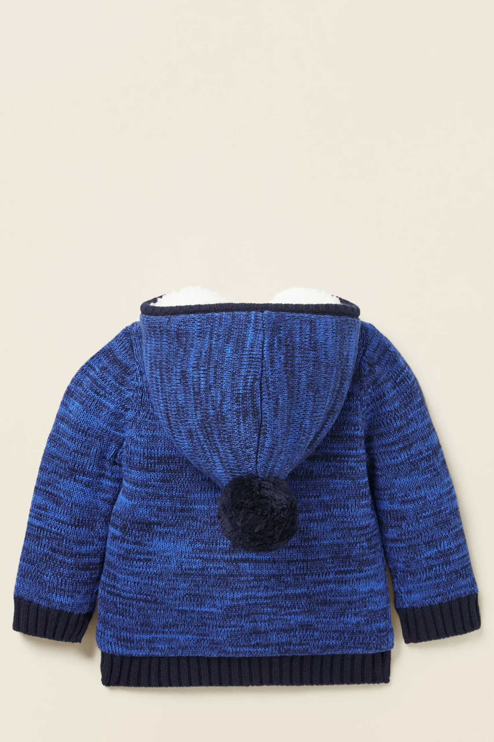 Seed Heritage Jackets & Vests-Mixy Yarn Cardigan Bright Cobalt