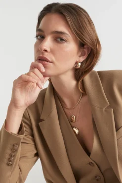Seed Heritage Jewellery-Molten Pendant Necklace Gold