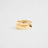 Seed Heritage Jewellery-Molten Ring Set Gold