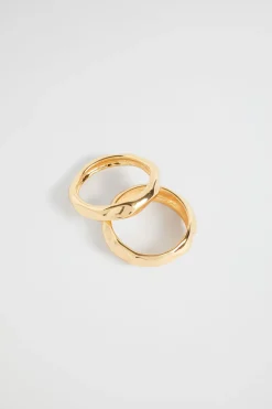 Seed Heritage Jewellery-Molten Ring Set Gold