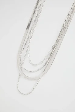 Seed Heritage Jewellery-Multi Chain Necklace Silver