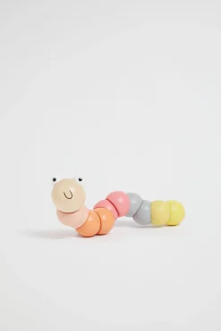 Seed Heritage Baby Toys-Multi Coloured Worm Pastel