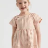 Seed Heritage Dresses-Multi Stripe Dress Cinnamon