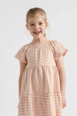 Seed Heritage Dresses-Multi Stripe Dress Cinnamon
