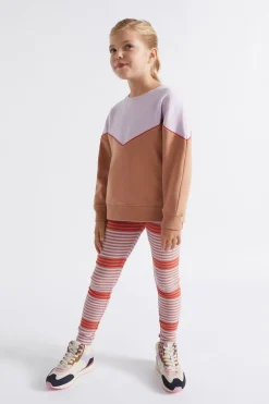 Seed Heritage Pants-Multi Stripe Rib Legging Cappuccino