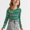 Seed Heritage T-Shirts & Tops-Multi Stripe Rib Tee Midnight Multi