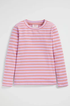 Seed Heritage T-Shirts & Tops-Multi Stripe Rib Tee Orchid