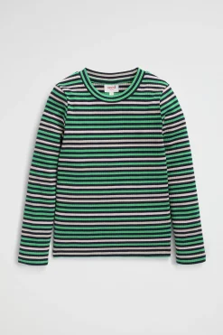 Seed Heritage T-Shirts & Tops-Multi Stripe Rib Tee Midnight Multi