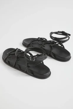 Seed Heritage Sandals & Thongs-Mya Knot Sandal Black