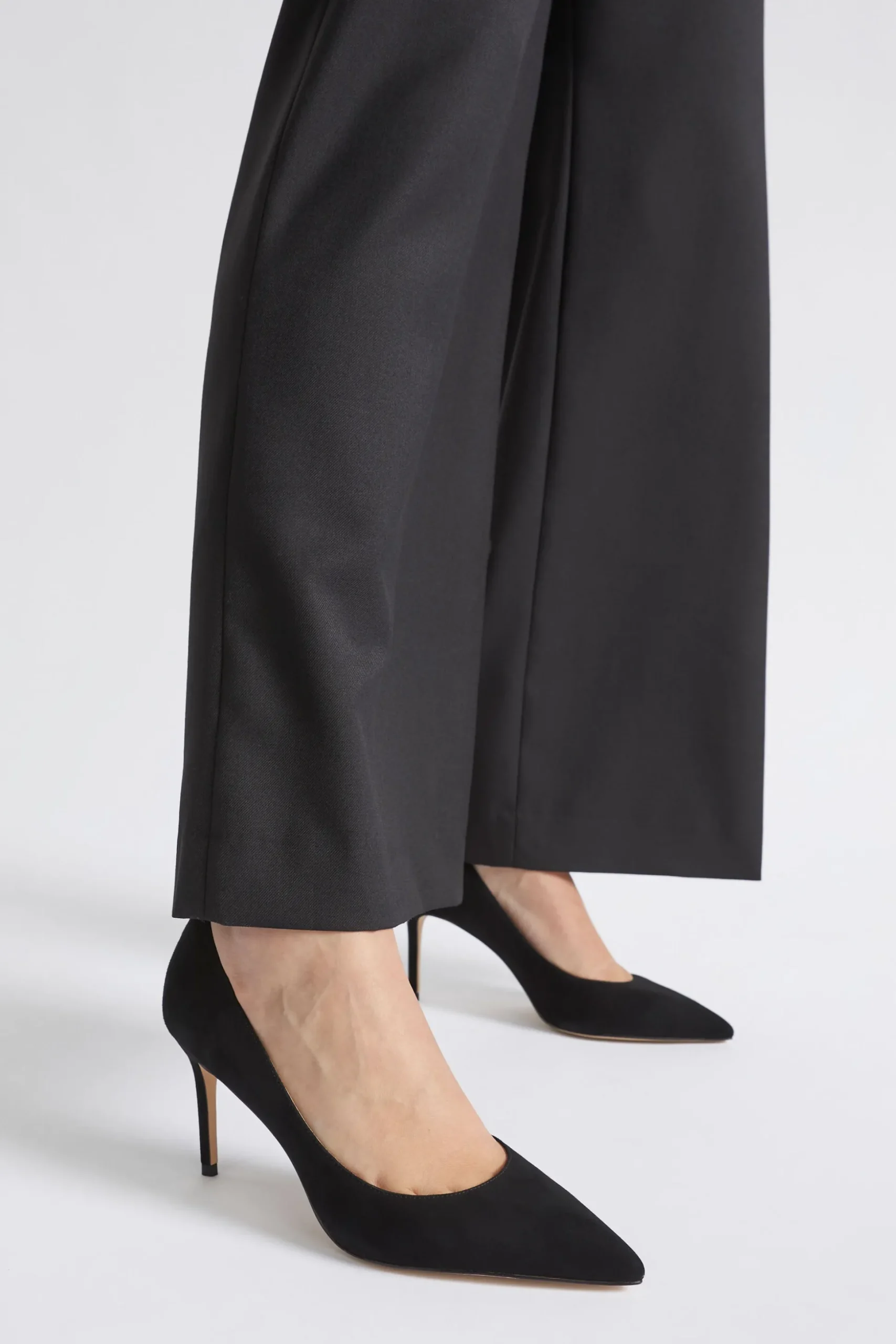 Seed Heritage Heels & Wedges-Nina Pointed Pump Black Suede