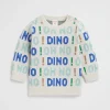 Seed Heritage Knitwear & Sweaters-Oh No Dino Knit Oat Marle