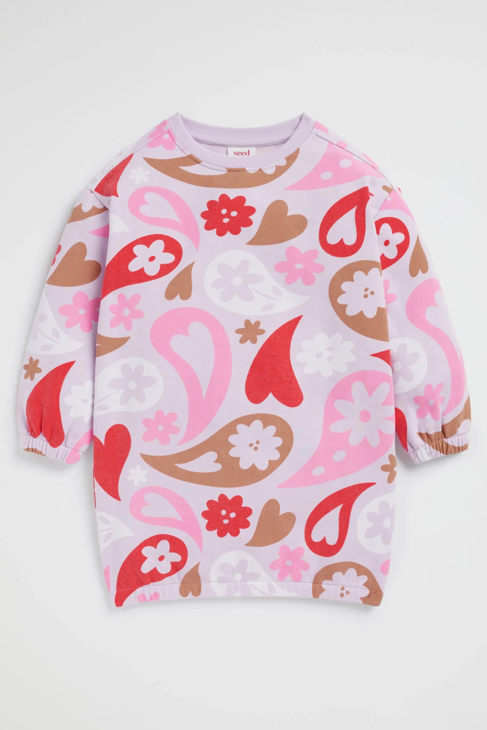 Seed Heritage Dresses-Oversize Paisley Dress Orchid
