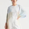 Seed Heritage Scarves & Kaftans-Oversized Check Poncho Bluebell