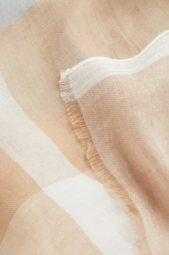 Seed Heritage Scarves & Kaftans-Oversized Check Poncho Bluebell