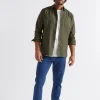 Seed Heritage Shirts-Oxford Shirt Dark Khaki