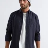 Seed Heritage Shirts-Oxford Shirt Midnight Blue