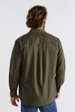 Seed Heritage Shirts-Oxford Shirt Dark Khaki