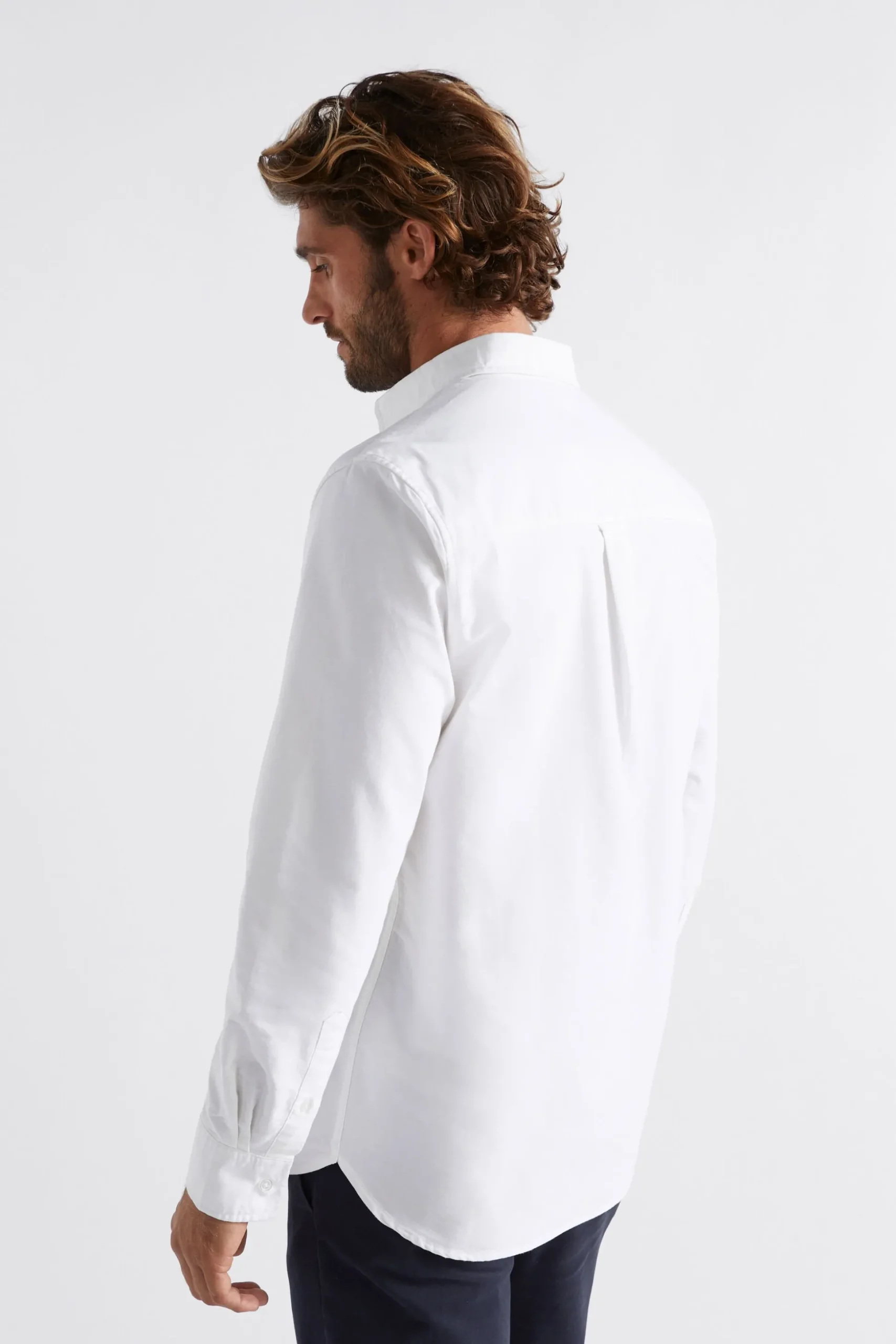 Seed Heritage Shirts-Oxford Shirt Vintage White