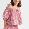 Seed Heritage T-Shirts & Tops-Paisley Top Fuchsia