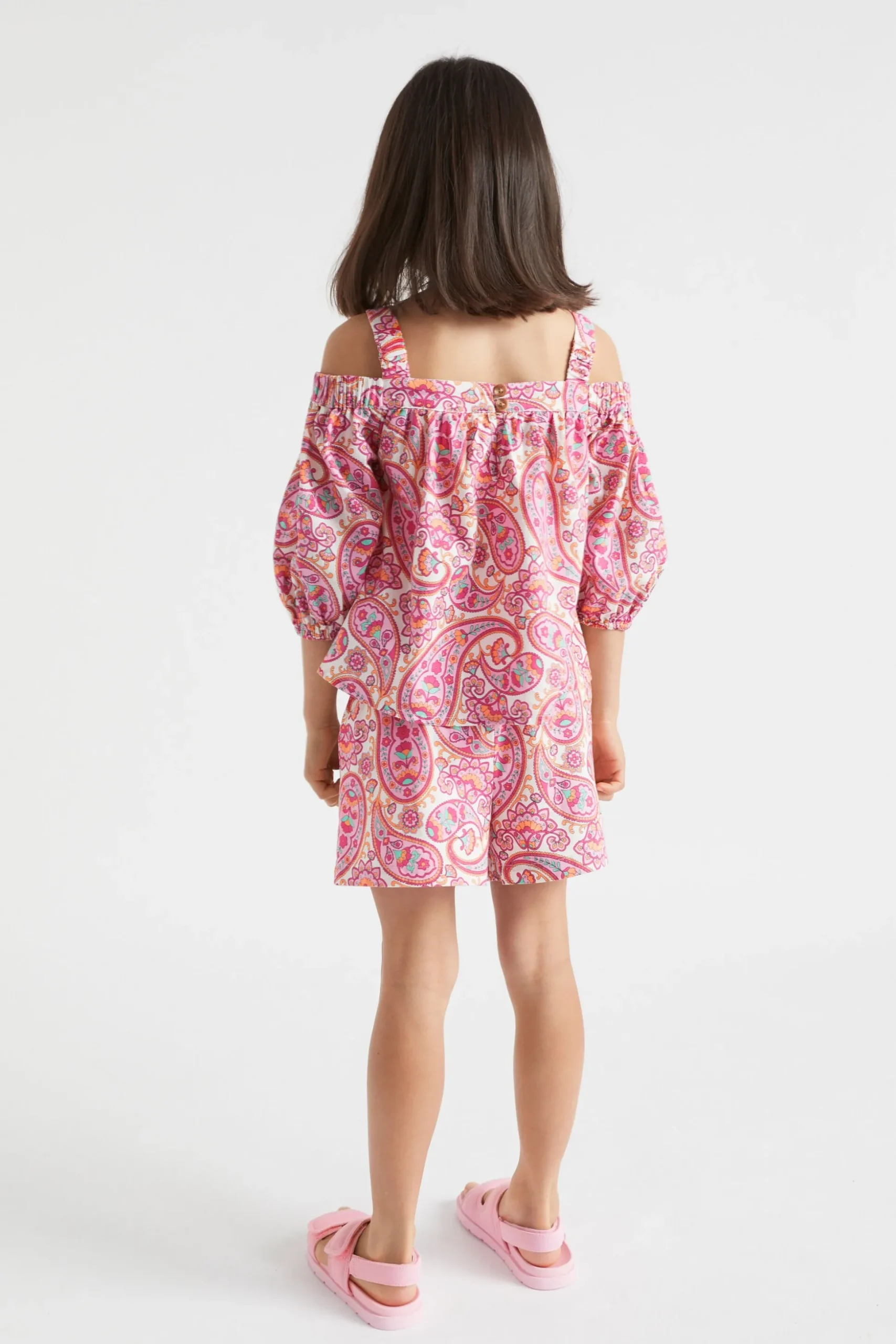 Seed Heritage T-Shirts & Tops-Paisley Top Fuchsia