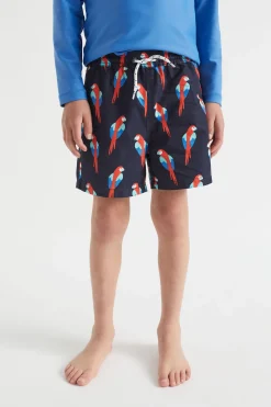 Seed Heritage Swimwear-Parrot Boardshort Midnight Blue