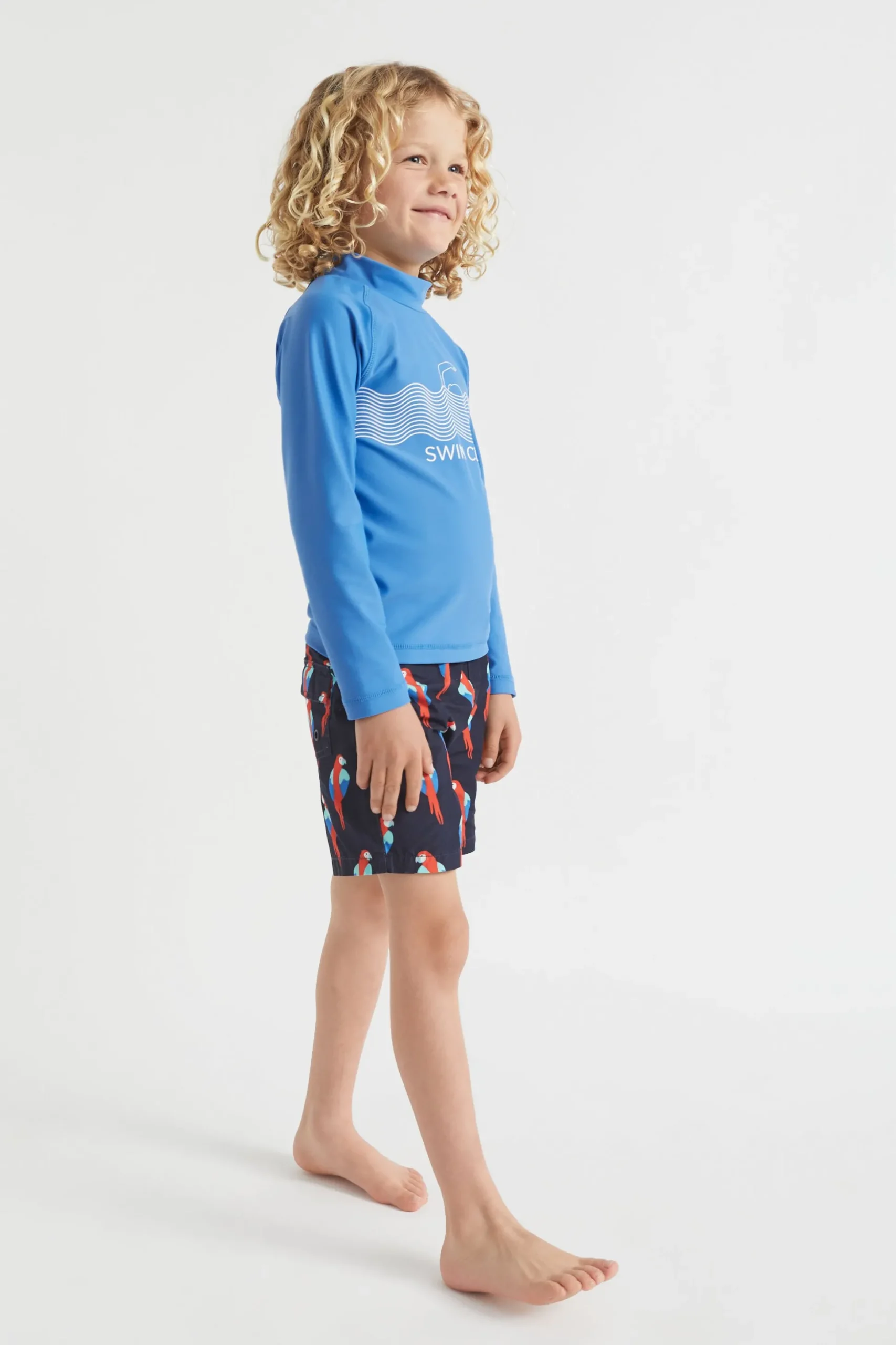 Seed Heritage Swimwear-Parrot Boardshort Midnight Blue