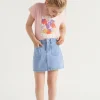 Seed Heritage Skirts-Patch Pocket Denim Skirt Classic Wash