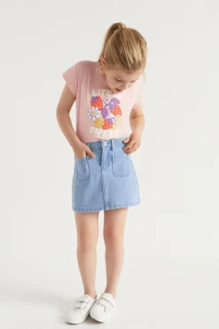 Seed Heritage Skirts-Patch Pocket Denim Skirt Classic Wash