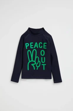 Seed Heritage Swimwear-Peace Out Rashvest Midnight Blue