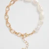 Seed Heritage Jewellery-Pearl Chain Bracelet Gold