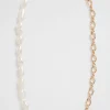 Seed Heritage Jewellery-Pearl Chain Necklace Gold
