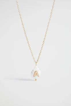 Seed Heritage Jewellery-Perl Lphbet Necklce A