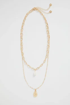 Seed Heritage Jewellery-Pearl Pendant Necklace Gold
